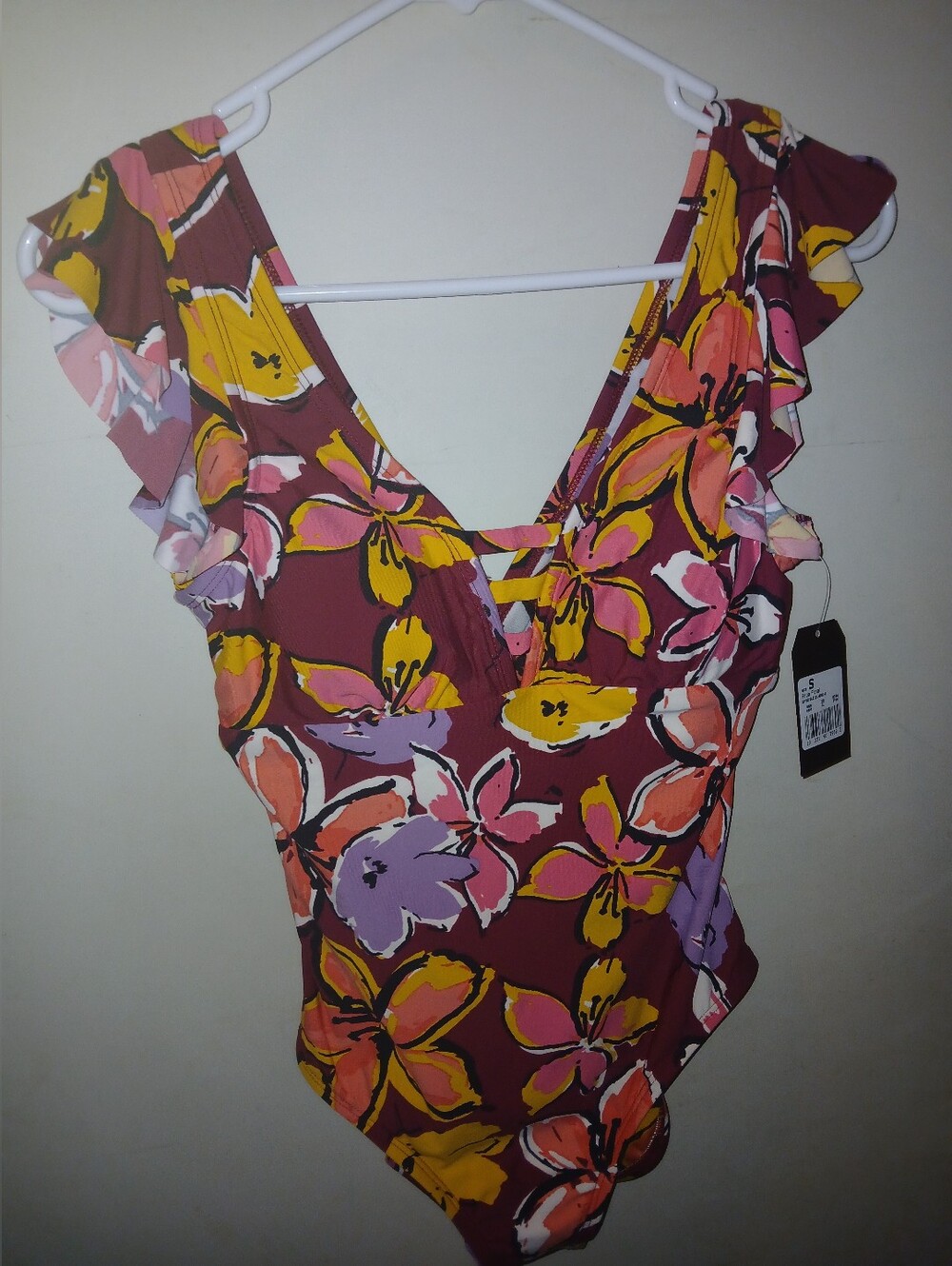 Sea Angel Frida Floral Ruffled V-Neck One-Piece Swimsuit - Multi